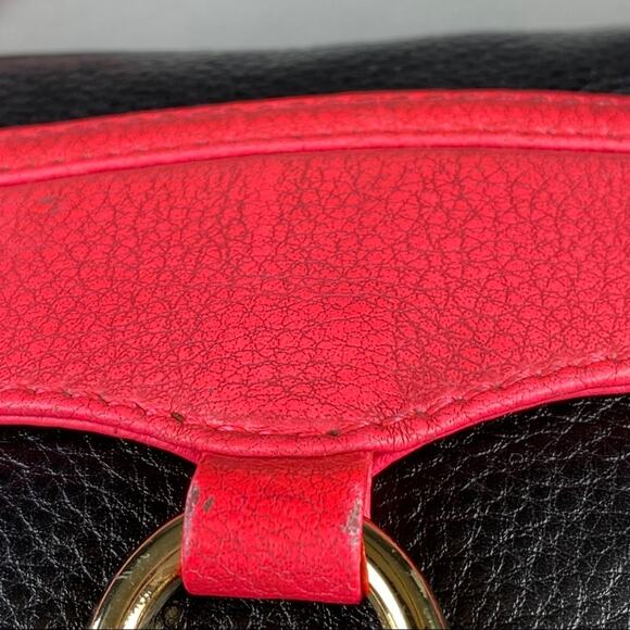 REBECCA MINKOFF Mini Mac Black & Hot Pink Crossbody Bag Handbag with Chain - Picture 9 of 16